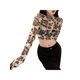 thumbnail image 2 of VISgogo Mujeres Moda Salvaje Crop Tops Retro Estampado floral Camiseta de manga larga Primavera Otoño Cuello redondo Slim Fit Tops Streetwear VISgogo  moda, 2 of 9