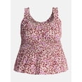 thumbnail image 5 of Terra & Sky Women’s Plus Sleeveless Smocked Peplum Tank Top, Sizes 0X-5X, 5 of 5