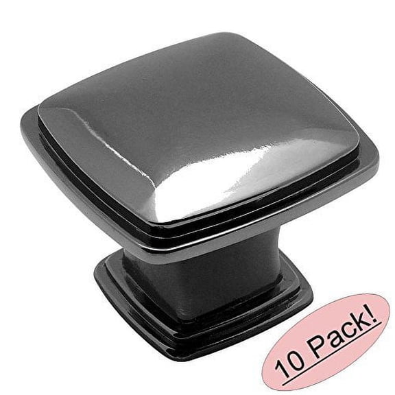 Cosmas 4391BN Black Nickel Modern Cabinet Hardware Knob - 1-1/4" Inch Square - 10 Pack