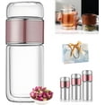 thumbnail image 1 of Alivefuser Tea Infuser, Alive Fuser Tea Infuser, Alivefuser™ Tea Infuser, Alivefuser Teapot, Glass Tea Infuser for Loose Leaf Tea, Tea Water Separation Tea Cup for Office Travel (Pink, 12oz(350ml)), 1 of 1