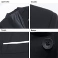 thumbnail image 4 of Traje casual de negocios Blazer Mylldey, ajustado, para hombre, negro, talla XS, 4 of 6