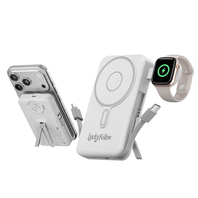 Cargador portátil LUCKYFELLOW de 10000 mAh con carga inalámbrica