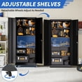 thumbnail image 4 of 71"H Garage Storage Cabinet with Wheels and Lock, Heavy Duty Rolling Metal Cabinet, 4 Adjustable Shelves (180lb Each), 3-Point Locking Security, for Tool Organization in Garage, Workshop, Office, 4 of 15