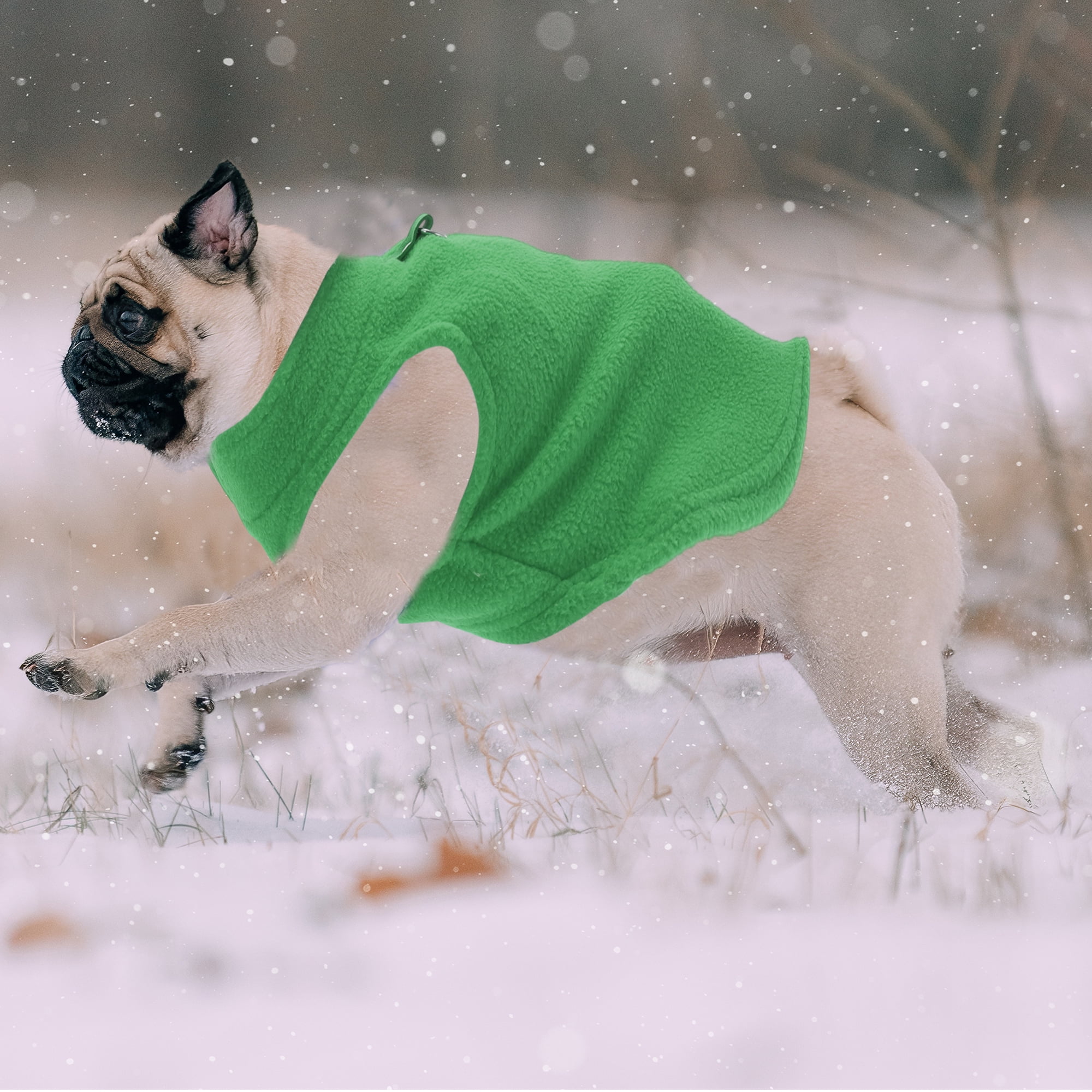 Unique Bargains Dog Cat Warm Vest Small Dog Cat Jumpers Green M