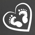 thumbnail image 2 of CafePress - Baby Footprints White Maternity T Shirt - Maternity Dark T-Shirt, 2 of 3