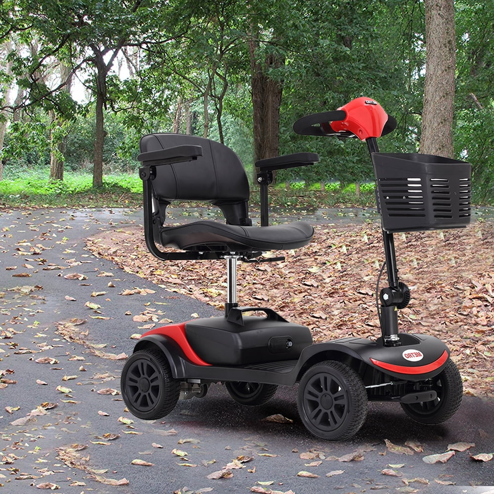 Motorized Scooter with 360° Swivel Seat, 4 Wheel Electric Mobility