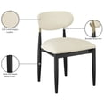 thumbnail image 3 of Meridian Furniture Riccio Cream Vegan Leather Upholstered Dining Side Chair, Set of 2, 3 of 12