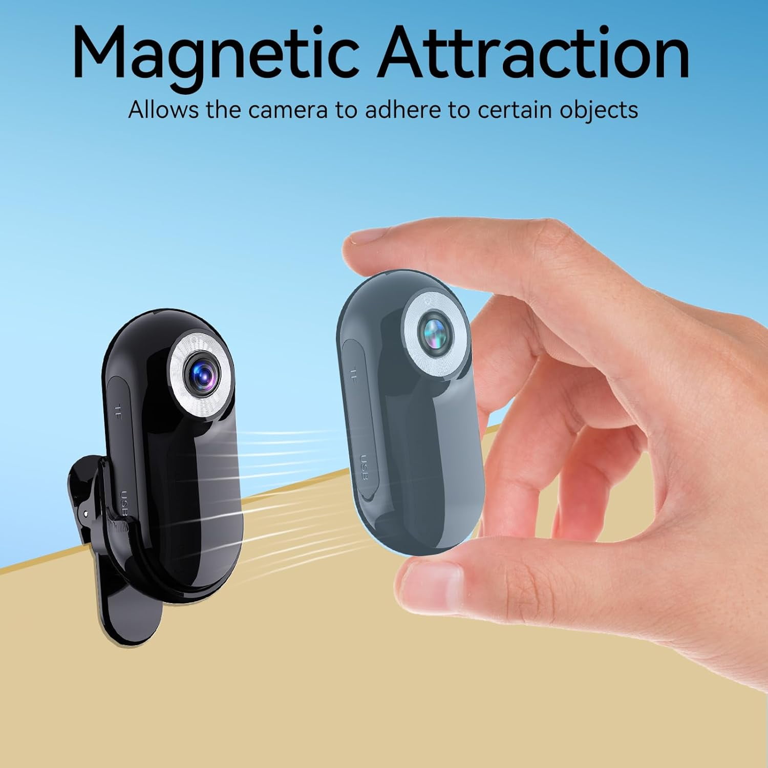 Mini Police Cam 32GB, Portable Action Camera Body Cam Wearable Video Recorder with IPX67 Waterproof Underwater Camcorder, Helmet Mount, Magnetic Sport DV for Bike Cycling, Pet, Vlogging