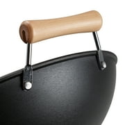 Joyce Chen Professional Series Cast Iron Wok with Maple Handles, 14-In.