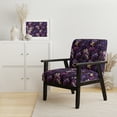 thumbnail image 2 of Designart "Royal Ragdolls In Deep Purple" Purple Paisley Upholstered Accent Chair - Glam Arm Chair For Bedroom, 2 of 7
