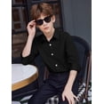 thumbnail image 4 of Arshiner Boys Long Sleeve Dress Shirt Button Down Shirts Formal School Uniform Shirt, 4 of 6