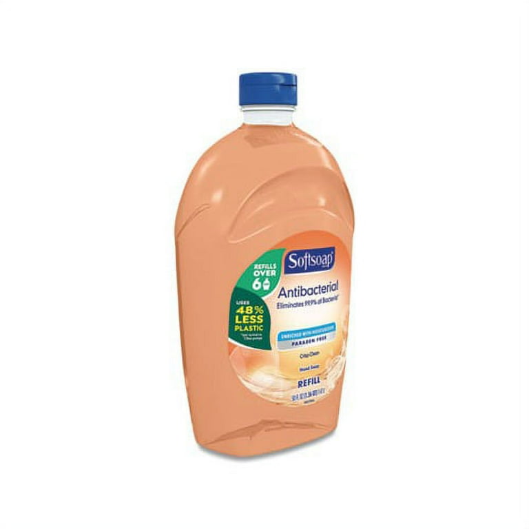 Antibacterial Liquid Hand Soap Refills, Fresh, 50 oz, Orange, 6/Carton