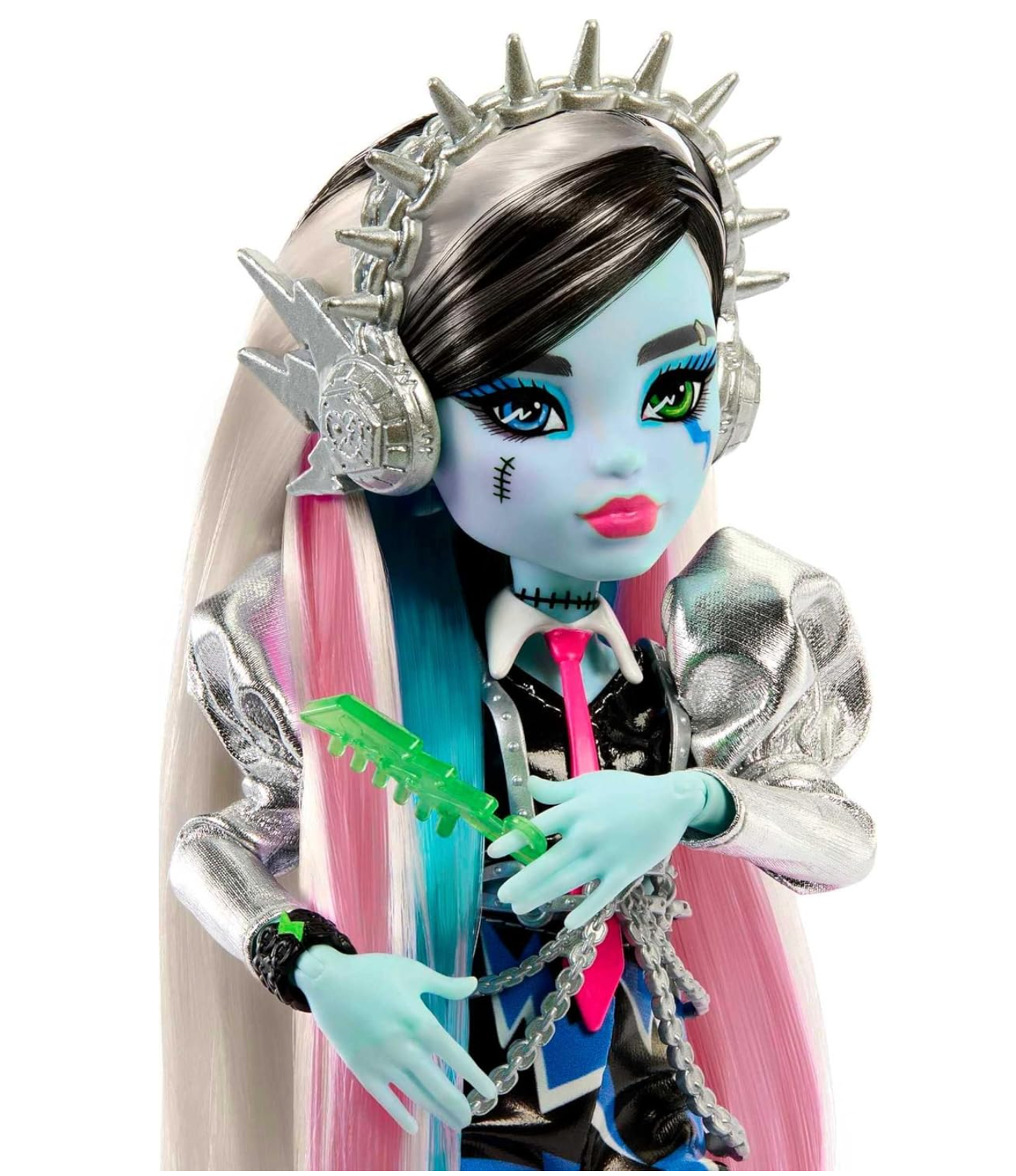 Monster High Doll, Amped Up Frankie Stein Rockstar with Instrument and Accessories