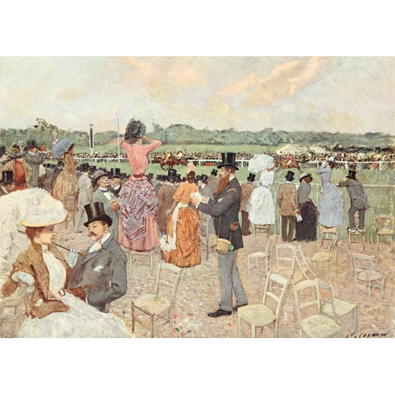 Les Courses LArt et les Artistes 1911 Canvas Art - Jean-Louis Forain (24 x 36)