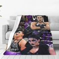 thumbnail image 4 of Rhea Wrestler Ripley Throw Blanket Lightweight Air Conditioner Blanket King Size Blankets for All Seasons Funny Blankets for Office for Running 40"x30", 4 of 8