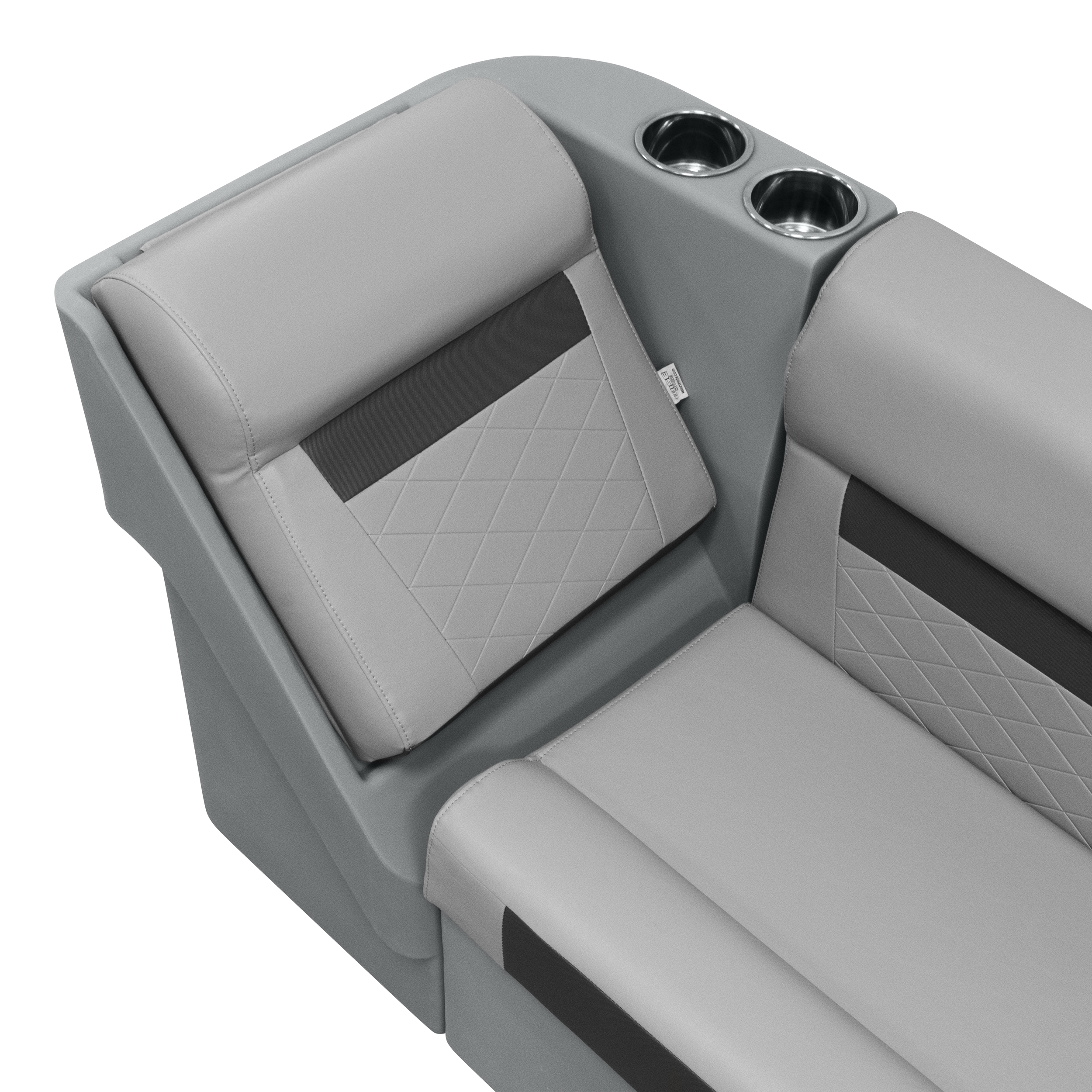 Wise DLX1305R-1905 DLX Series Pontoon Right Radius Lean Back Recliner - Marble / Reef Stone