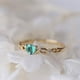 thumbnail image 1 of Anillo de corazón sencillo Huitan para mujer, bonitos anillos de dedo para mujer, regalo de cumpleaños romántico para novia, joyería de piedra de circón a la moda Dengxun unisex, 1 of 2