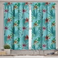 thumbnail image 2 of Ambesonne Bird of Paradise Valance & Curtain, Tropical Accents, 55"x24", Pale Blue and Multicolor, 2 of 7