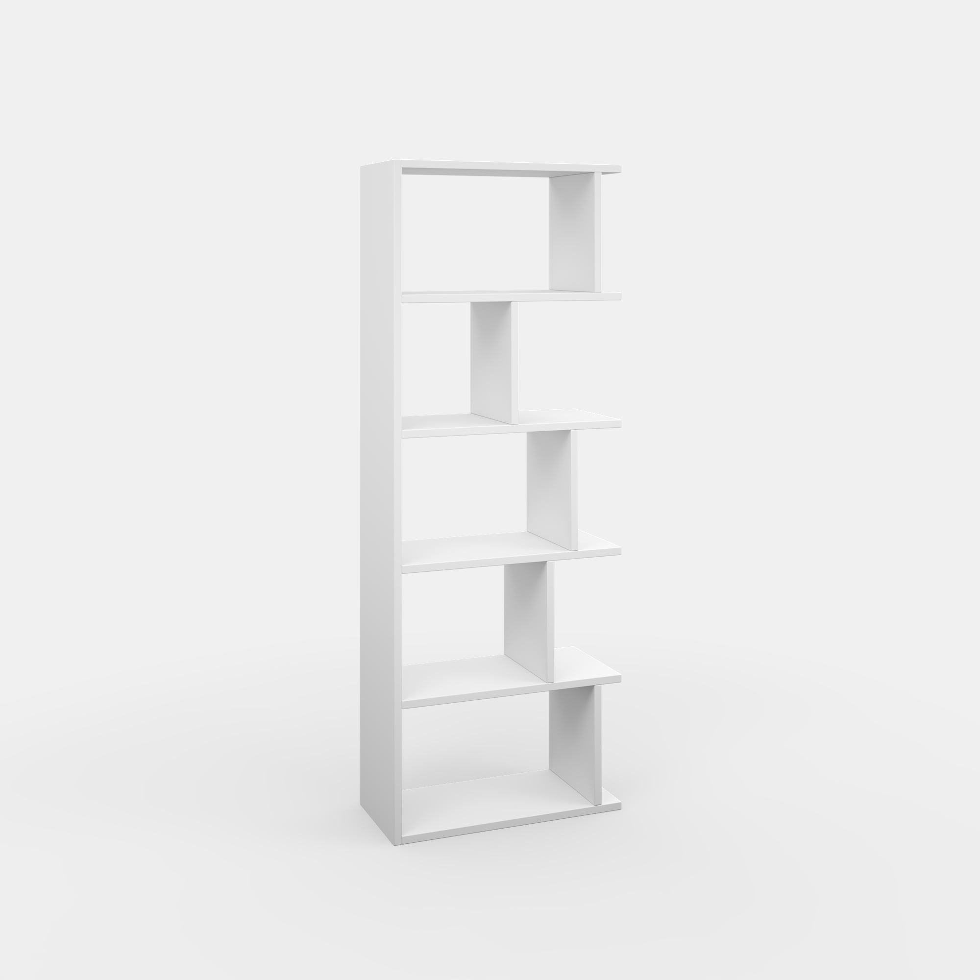 Ada Home Decor Furniture Multiple Tier Open Shelf White Bayside Modern Bookcase
