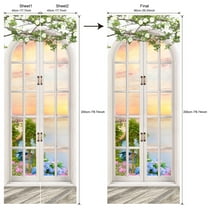 Door Decals Peel and Stick Door Sticker, Door Stickers Murals Peel And Stick DIY Door Wallpaper Removable PVC Waterproof Door Decals Self-Adhesive Wall Covers