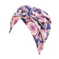 thumbnail image 1 of Bohemian Styles Turbantes para mujer Diseño elástico Headwrap Pre-Tied Cap Skullcap plisado Sombreros de moda Swirly Headcover fantasía azul oscuro Inevent AP008212-10, 1 of 4