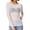 White, variant on Women's Long Sleeve Slim Fit Shirts Sheer Mesh Top Solid Color Blouses Tops Shirts T-Shirt Navy S