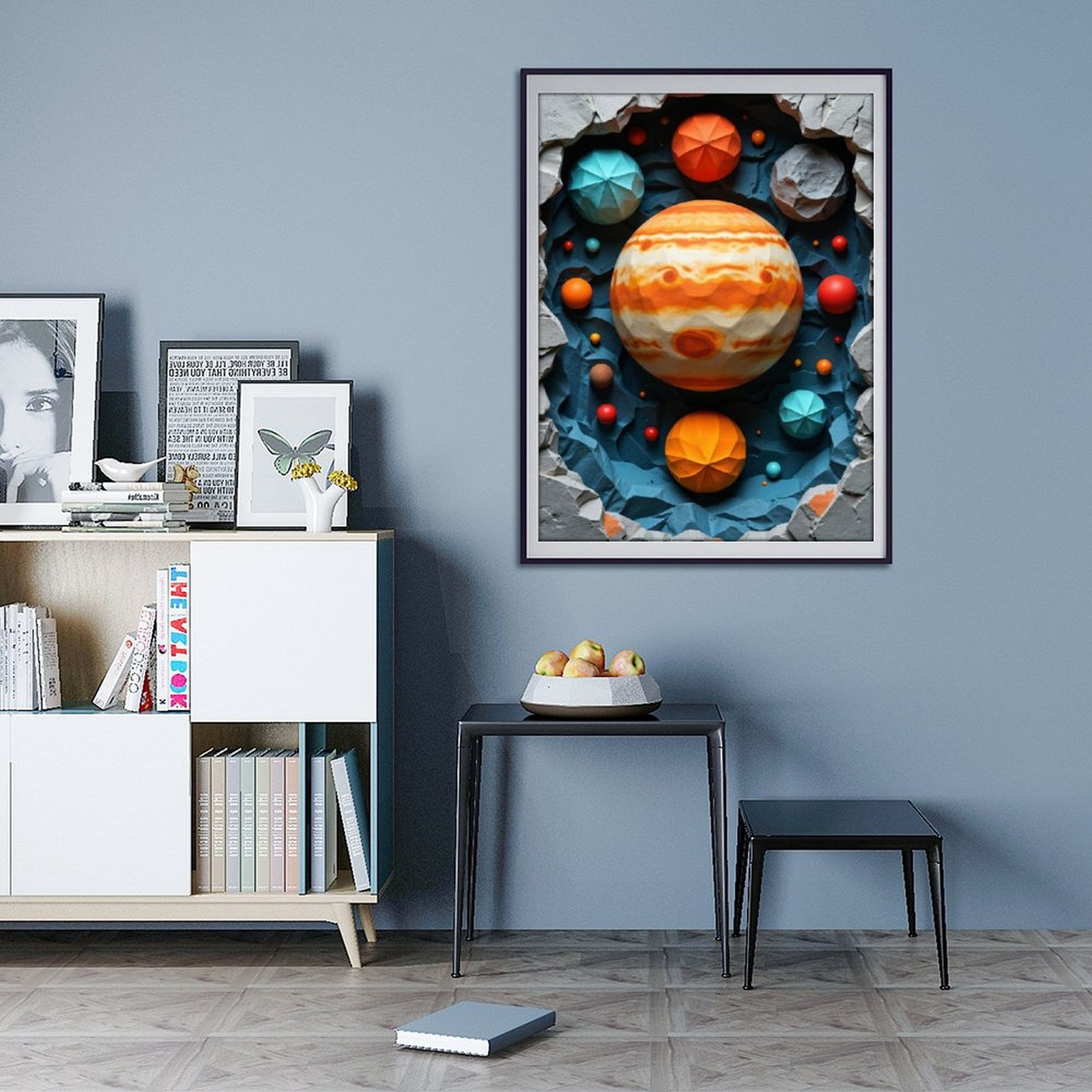 Diamond Art Kit for Adults, Colorful Planetary 3D Artwork Diamond Painting for Adults Beginners, DIY Diamond Art Painting Kits, 5D Diamond Painting Crafts for Home Decor 12x16 Frameless