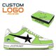 thumbnail image 1 of Zapatillas de deporte originales personalizadas para mujer, zapatos verdes baped para hombre, zapatillas de deporte personalizadas, zapatos bajos de Skateboard para niñas, 1 of 3