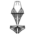 thumbnail image 3 of BOOMILK Crotchless Bodysuits for Women Woman Mesh Three PointBuckle Jumpsuit Underwear Underwear, 3 of 6