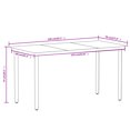 thumbnail image 4 of vidaXL 7 Piece Garden Dining Set Black, 4 of 4