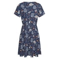 thumbnail image 5 of Fairy Forest with Animals And Birds. Raccoons, Owls, Bunnies And Little Chick Dress Summer Street Style Dresses Female Short Sleeve Printed Sundress, 5 of 7