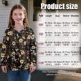 thumbnail image 7 of Uorisanigo Kids Girls Sweatshirt Oversized School Boho Floral Hummingbird Long Sleeve Pullover Top Casual Quarter Zip Pullover Sweatshirts Half Zipper Crop Tops Fall Clothes, 7 of 7