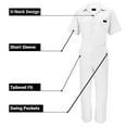 thumbnail image 3 of ACTIVE UNIFORMS Coveralls Workwear Men Short Sleeve Coveralls (White, 3X-Large Tall), 3 of 7