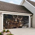 thumbnail image 4 of Forest Deer Garage Door Cover Banner 7 x 16 FT, Farmhouse Vintage River Elk Garage Door Curtains Backdrop with Grommets for Indoor Outdoor Wall Party Porch Yard Decorations Background, 4 of 9