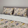 thumbnail image 2 of Botanical Comforter & Sham Bedding Set, Abstract and Floral Pattern on Pastel Background Romantic Summer Garden, 3 pcs Duvet Set Microfiber Filling Quilt, 5 Sizes, Multicolor, by Ambesonne, 2 of 4