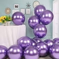 thumbnail image 2 of 50pcs Balloons Purple 12 inch Thick Chrome Metallic Balloons Helium Latex Balloons for Birthday Wedding Graduation Party Decoration - Purple, 2 of 3