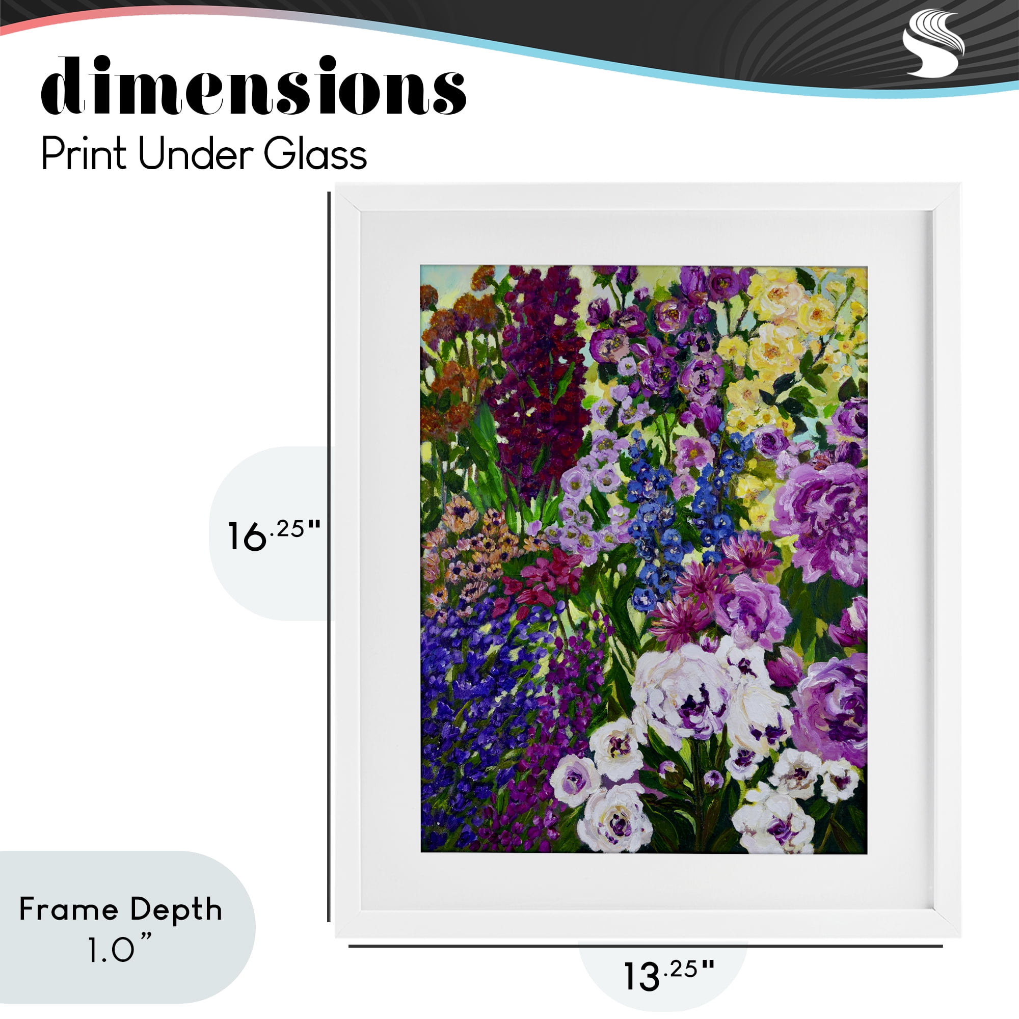 Stupell Industries Lush Greenhouse Garden Flowers White Framed Print Under Glass, design by Lee Ann Zirbes