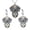 Set, variant on Dachshund Dog Sterling Silver Earrings Necklace Set Women Ginger Lyne Collection