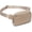 Raw Linen, variant on Nylon Fanny Pack Belt Bag for Women with 5 Zipper Pockets, Black | Nylon belt bag with five zippered pockets, a dedicated card slot and an adjustable strap for crossbody or waist wear