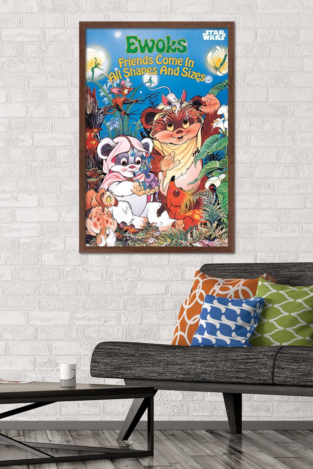 Star Wars: Ewoks - Friends Wall Poster, 22.375" x 34", Framed
