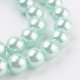 thumbnail image 3 of Eco-Friendly Dyed Glass Pearl Round Beads Strands Grade A Cotton Cord Threaded Pale Turquoise 10mm Hole: 0.7~1.1mm about 42pcs/strand 15 inch, 3 of 3