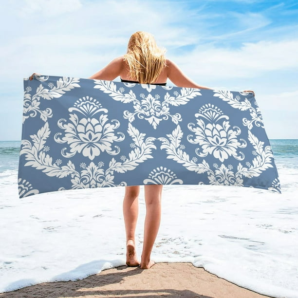Toalla de playa de microfibra, súper colorida, resistente a la arena, multiusos, para viajes, piscina, 76 x 152 cm