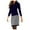 Dark Blue, variant on Jumper Dress for Women Plus Size Houndstooth Ladies V-Neck Dress Elegant Long Sleeve Casual Dresses Stitching Slim Fit Midi Dress Work Office Business Sweatshirt Dresses