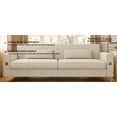thumbnail image 6 of Newest Luxury Beige Velvet Sofa with Gold Accents - Modern 3-Seat Couch for Primary Living Space & Apartment Decor​, 6 of 16