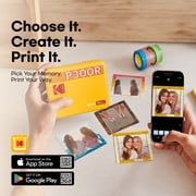 KODAK Mini 3 Retro 4PASS Portable Photo Printer (3x3 inches) + 38 Sheets Bundle, Yellow