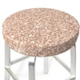 thumbnail image 3 of Daiia Beige Sparkling Glitter Stool Covers Round,Round Bar Stool Covers Waterproof Bar Chair Covers Washable Stool Cushion Slipcover for 12-14 Inch Chair-12 inch, 3 of 7