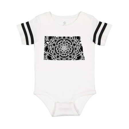 

Inktastic North Dakota Silhouette Mandala Gift Baby Boy or Baby Girl Bodysuit