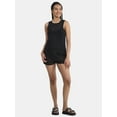 thumbnail image 2 of No Boundaries Women's Sparkle Mesh Coverup Tank Top, Sizes XXS-XXL, 2 of 5
