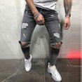 thumbnail image 1 of Men Ripped Skinny Jeans Trousers Distressed Frayed Pants With Pockets_Gift Of G, 1 of 2