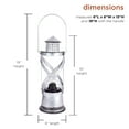 thumbnail image 5 of Alpine Corporation 6" x 15" Metal Hurricane Lantern with Battery-Powered LED Light, Silver, 5 of 14
